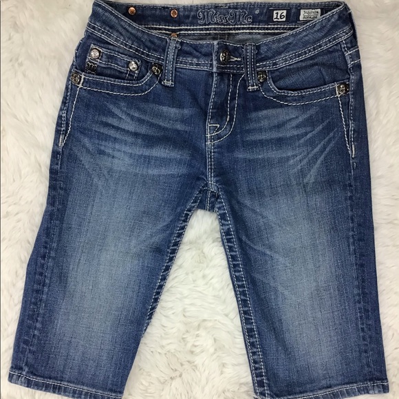 Miss Me Bermuda jk6079m Shorts Girls Size 16 (*5)^ - Picture 2 of 5